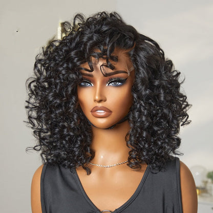 ✨Mature Bouncy Curl C-Part Glueless HD Lace Wig
