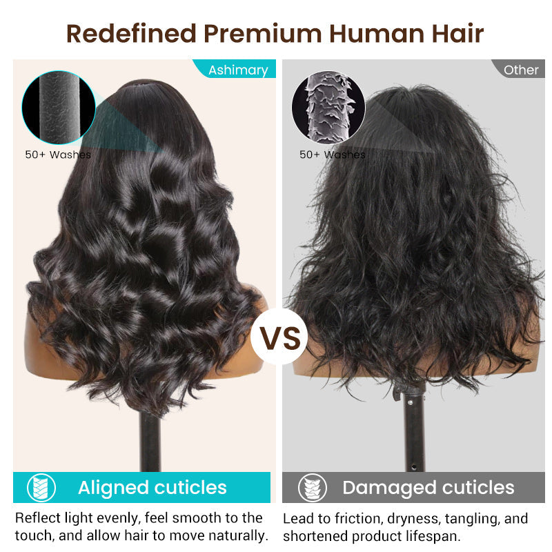 Transparent lace wavy wig, ready to wear