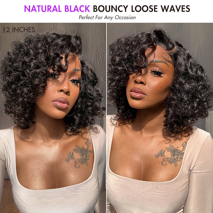 ✨Mature Bouncy Curl C-Part Glueless HD Lace Wig