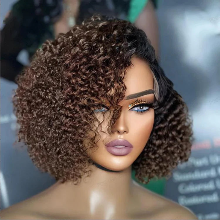 ✨Mature Bouncy Curl C-Part Glueless HD Lace Wig