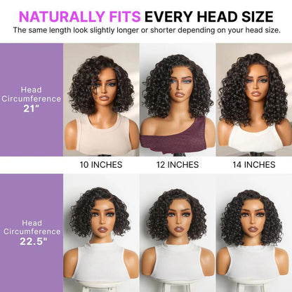🩷Ready-to-Go Glueless Curly Bob Wig