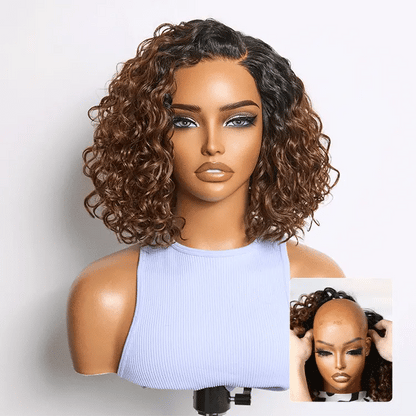 🩷Ready-to-Go Glueless Curly Bob Wig