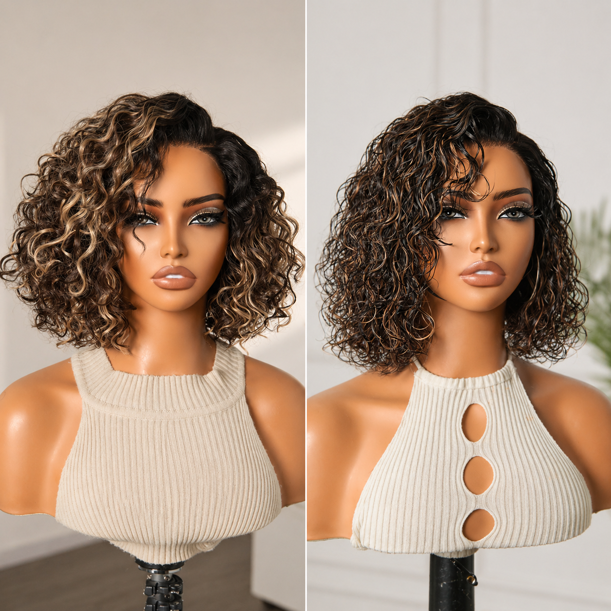 🩷Ready-to-Go Glueless Curly Bob Wig