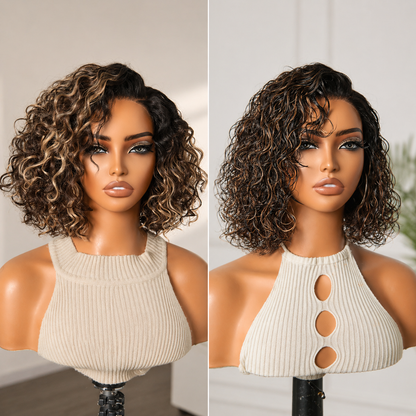 🩷Ready-to-Go Glueless Curly Bob Wig