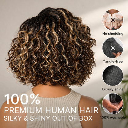 🩷Ready-to-Go Glueless Curly Bob Wig