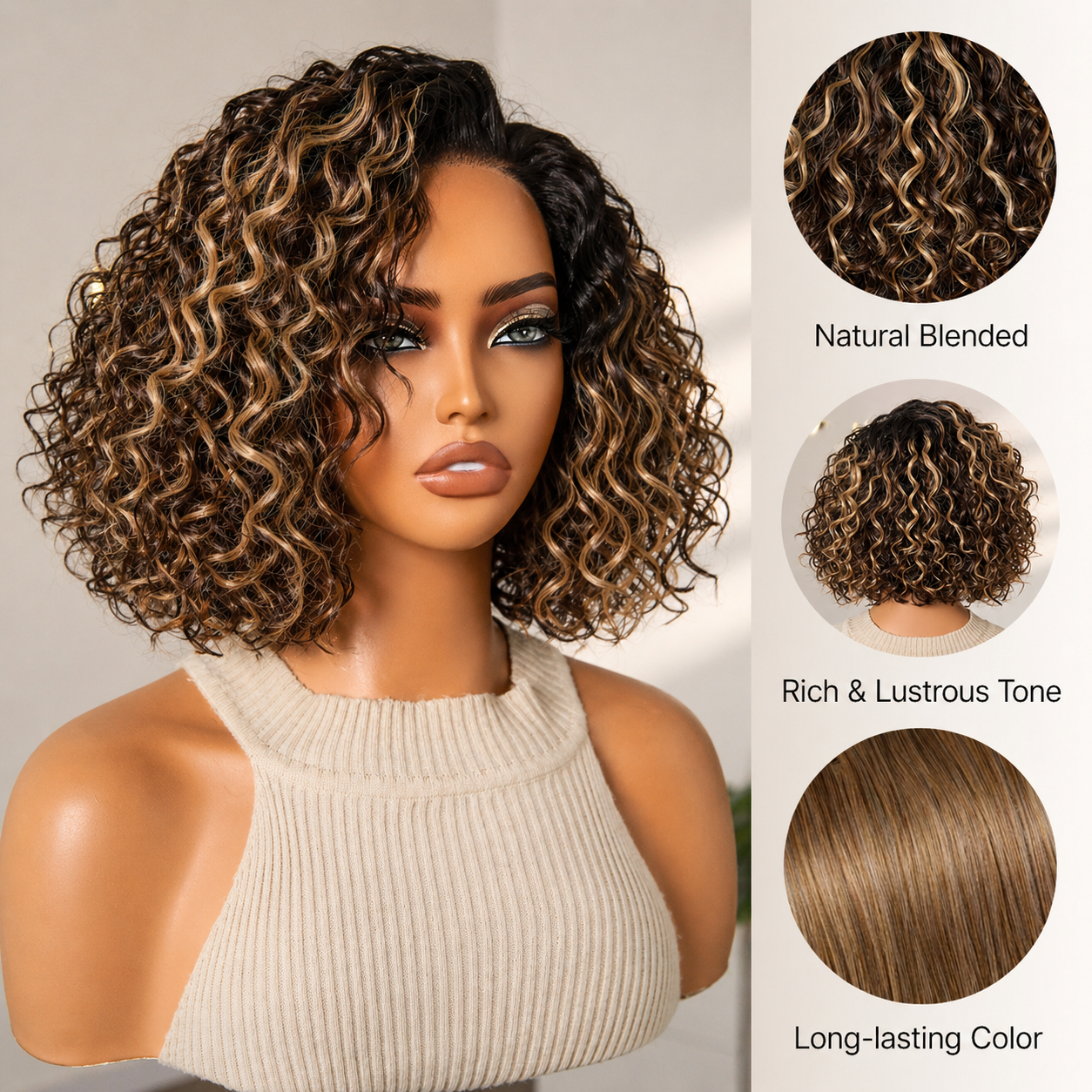 🩷Ready-to-Go Glueless Curly Bob Wig